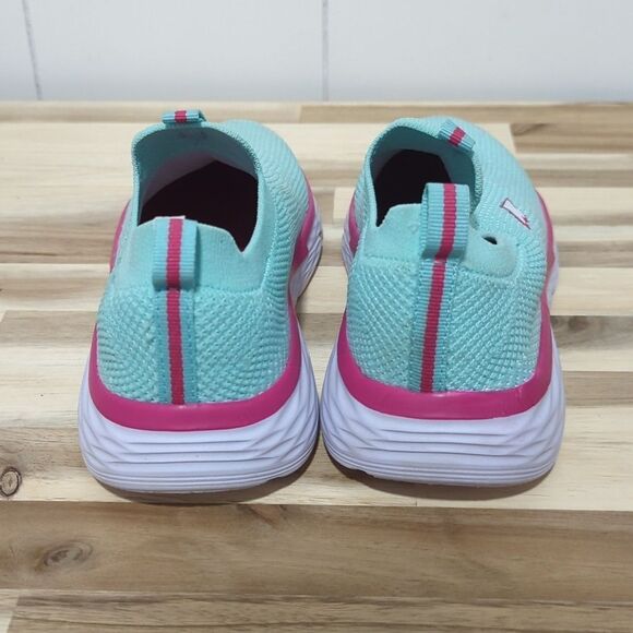 Avia Big Girl Slip On Aqua Sneakers Knit Shoe Size 2 - Picture 6 of 8